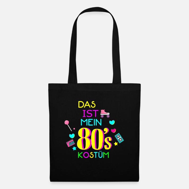 80er - Stoffbeutel - Schwarz