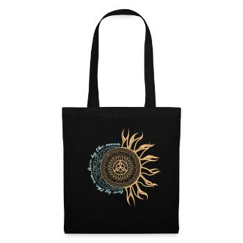 Wicca Witch Pagan Live By Sun Amour De La Lune - Sac en tissu - noir - Devant