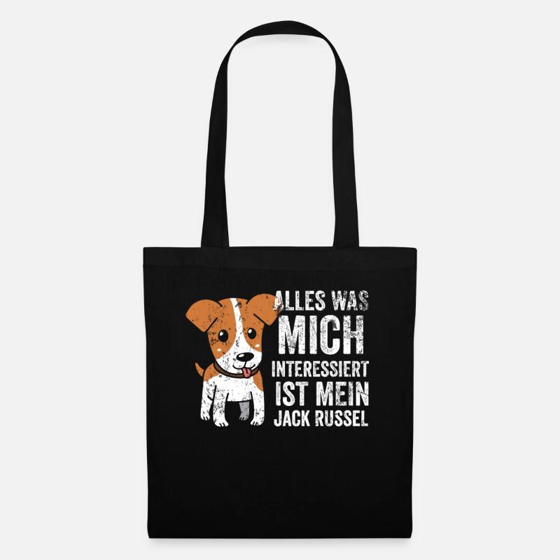 Jack Russel Jagdhund Geschenk - Stoffbeutel - Schwarz