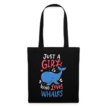 whales - Sac en tissu - noir - Devant