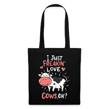 cows - Stoffbeutel - Schwarz - Vorne