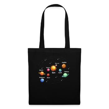 Universum Planeten - Stoffbeutel - Schwarz - Vorne