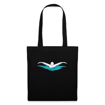 Schwimmen - Stoffbeutel - Schwarz - Vorne
