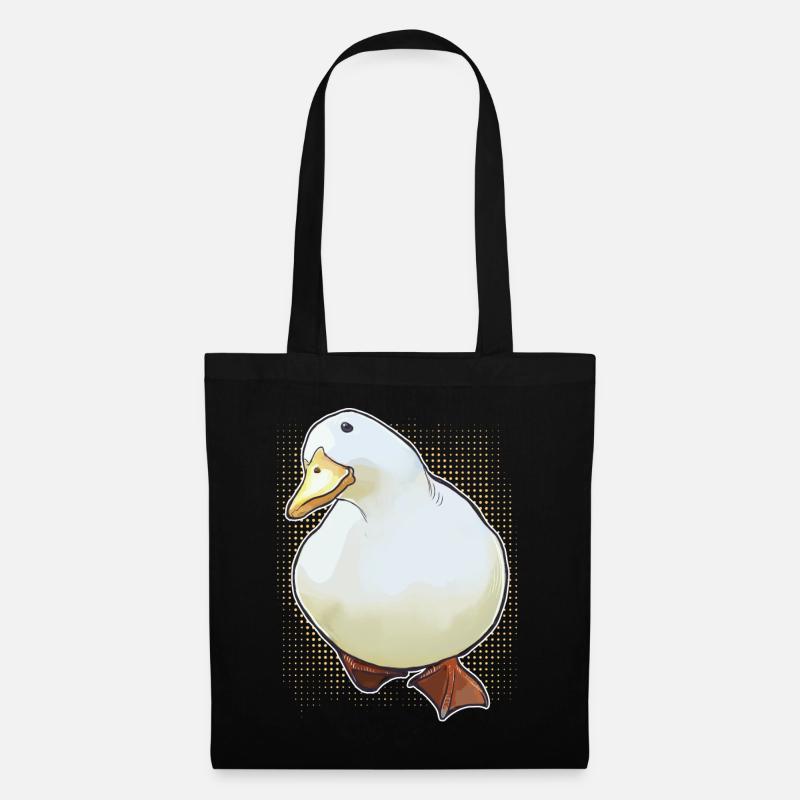 lustige Gans Blick Tier lachen Humor Bauernhof - Stoffbeutel - Schwarz