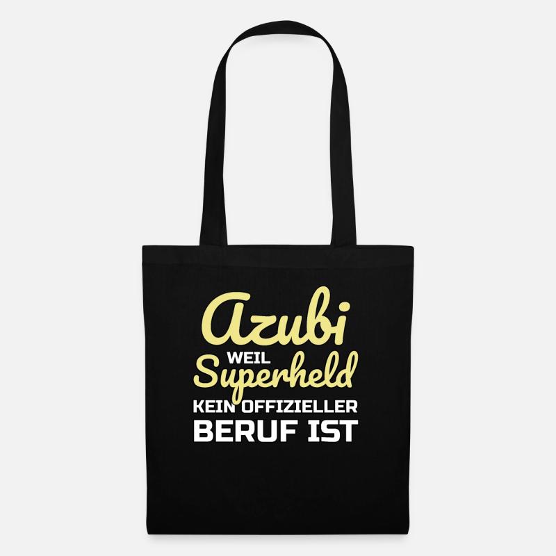 Azubi Superheld lustiges Geschenk - Stoffbeutel - Schwarz