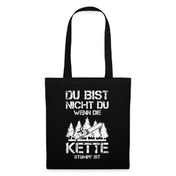 Holzfäller Förster Geschenkidee - Stoffbeutel - Schwarz - Vorne