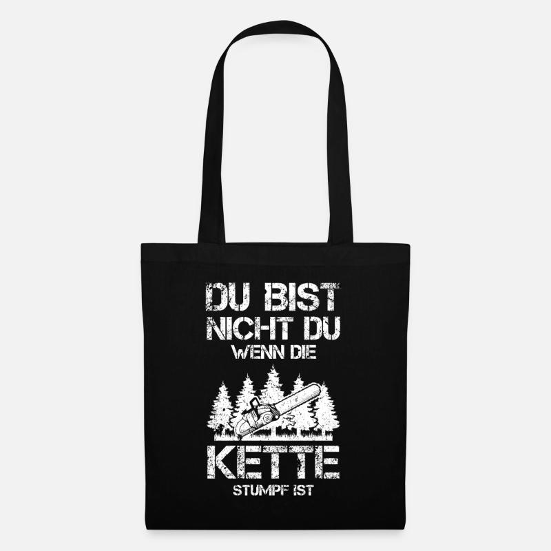 Holzfäller Förster Geschenkidee - Stoffbeutel - Schwarz