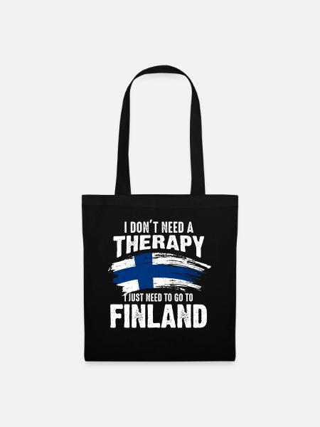 Finnland Ferien - Stoffbeutel - Schwarz