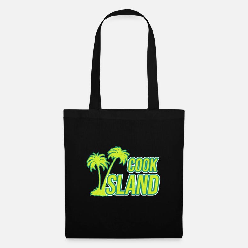 Cook Island Insel Reise Geschenk - Stoffbeutel - Schwarz