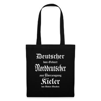 Norddeutscher Kieler - Stoffbeutel - Schwarz - Vorne