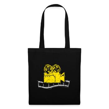 Yellow video camera icon films gift - Tote Bag - black - Front