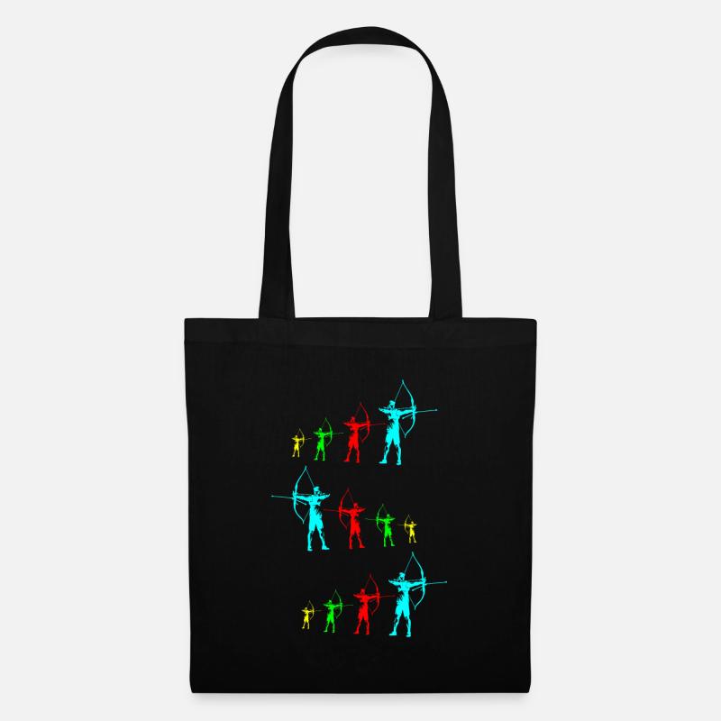 Bogenschütze Bogenschießen Bogenjagd Geschenk - Stoffbeutel - Schwarz