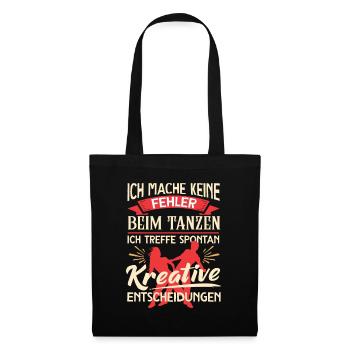 Tanzen Tänzer Tanzfläche Tänzerin Musik - Stoffbeutel - Schwarz - Vorne