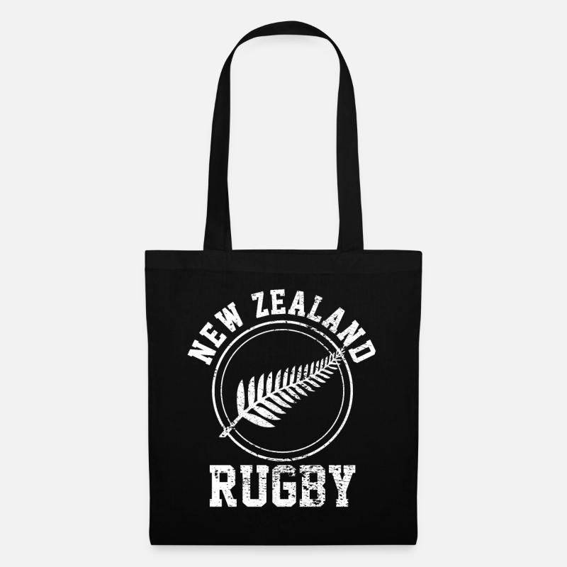 Neuseeland Rugby - Stoffbeutel - Schwarz