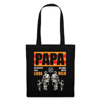 Feuerwehr Papa - Stoffbeutel - Schwarz - Vorne