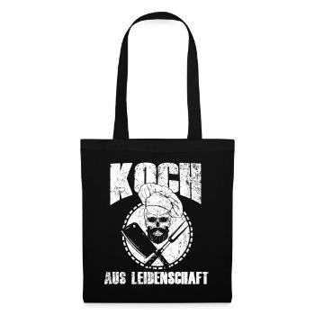 Koch Kochen - Stoffbeutel - Schwarz - Vorne