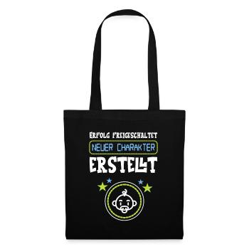 Geschenk für werdenden Vater Gamer - Stoffbeutel - Schwarz - Vorne