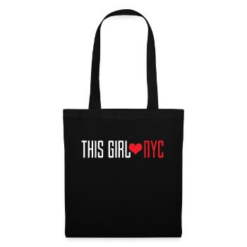 New York - Sac en tissu - noir - Devant