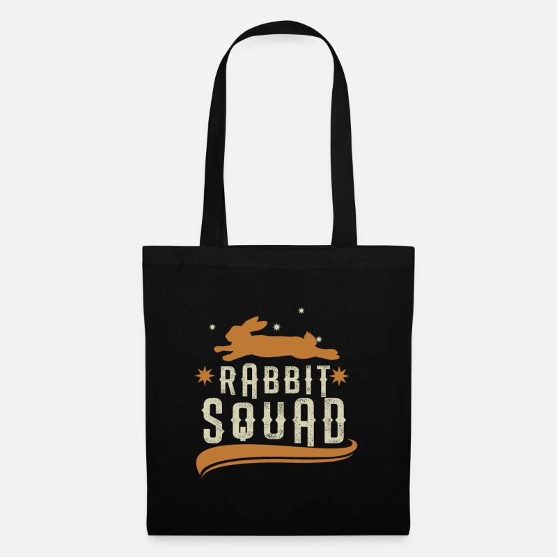 Rabbit Squad Group Rabbits - Tote Bag - black