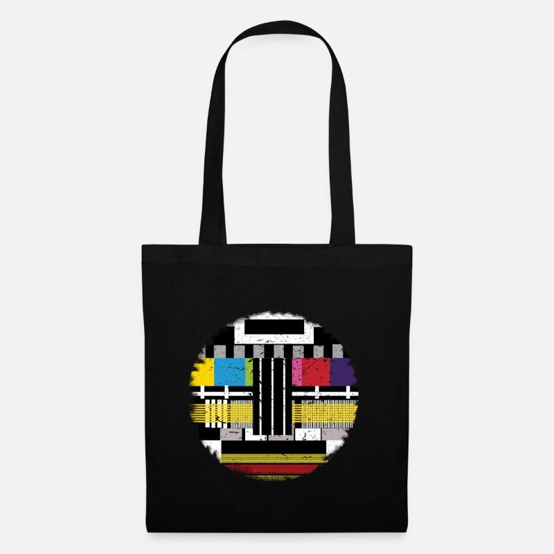 Retro TV test image - Tote Bag - black