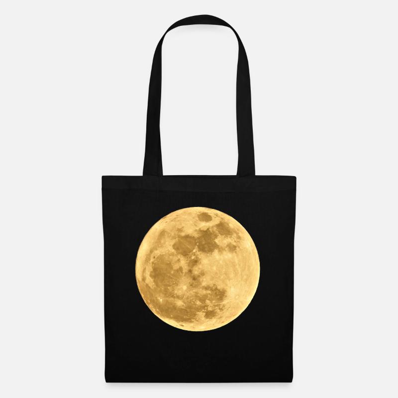 Moon full moon - Tote Bag - black
