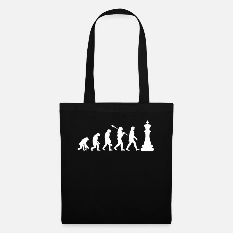 Schach Evolution - Stoffbeutel - Schwarz