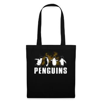 Pinguine Pinguin - Stoffbeutel - Schwarz - Vorne