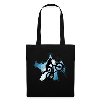 Mountainbike Jump Downhill MTB blue - Tote Bag - black - Front