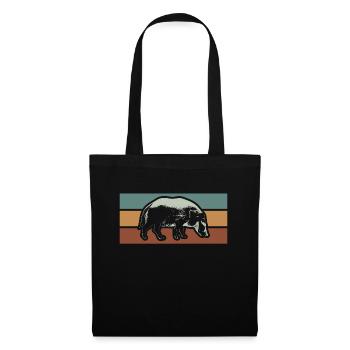 Pinceau porc cochon sanglier afrique - Sac en tissu - noir - Devant