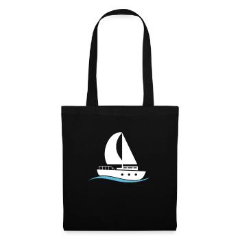 navigation à voile - Sac en tissu - noir - Devant