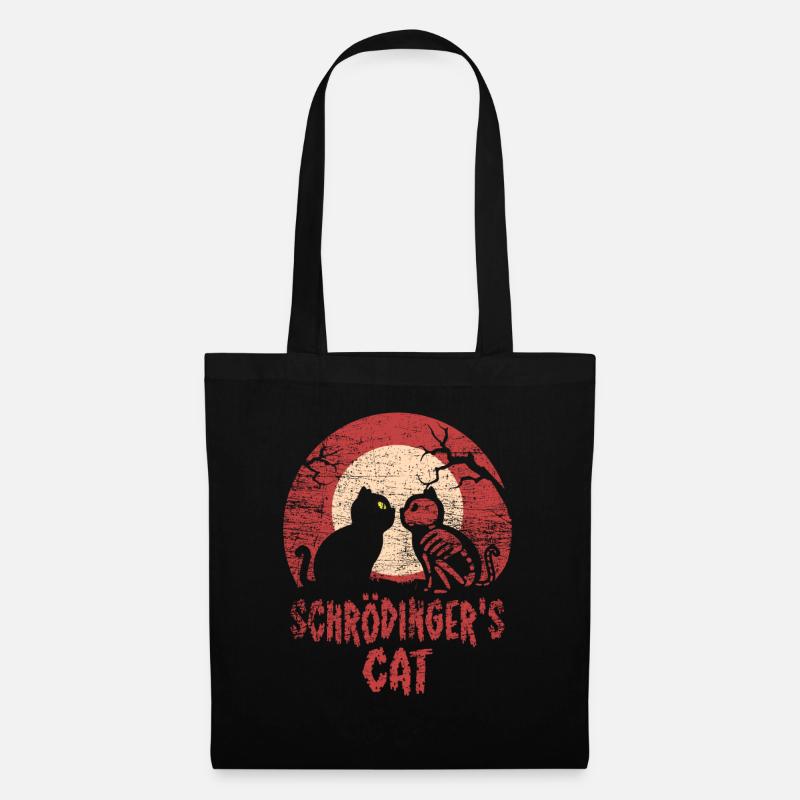 Schrödingers Katze Halloween - Stoffbeutel - Schwarz
