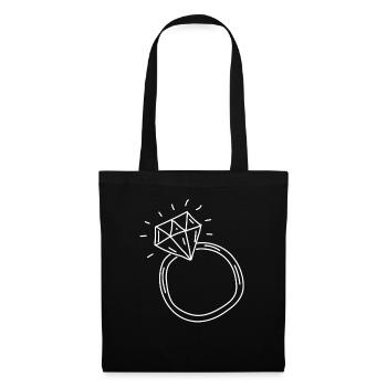 Hochzeit - Stoffbeutel - Schwarz - Vorne
