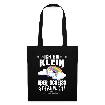 Petite licorne - Sac en tissu - noir - Devant