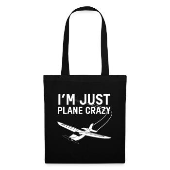 Avion fou - Sac en tissu - noir - Devant