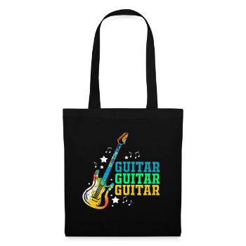 guitare - Sac en tissu - noir - Devant