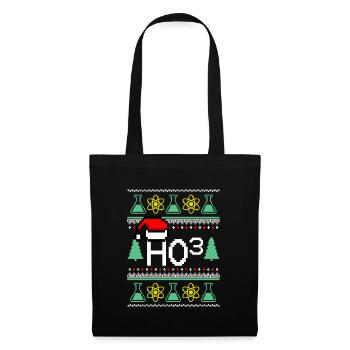 Ho ho ho Weihnachten - Stoffbeutel - Schwarz - Vorne