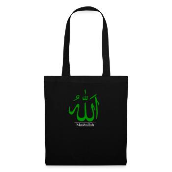 Mashallah | 'Allah' en calligraphie arabe | - Sac en tissu - noir - Devant