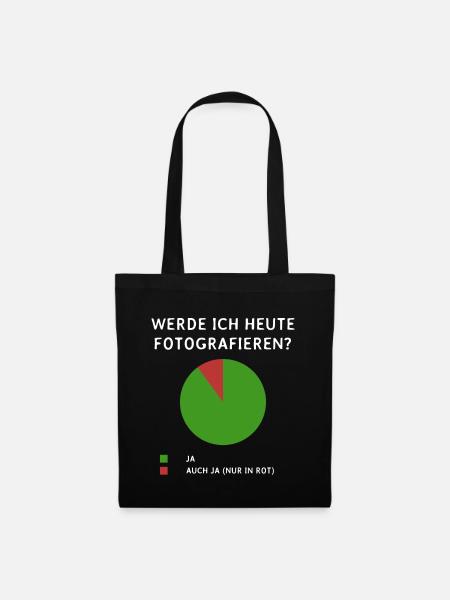 Fotograf lustiger Spruch - Stoffbeutel - Schwarz