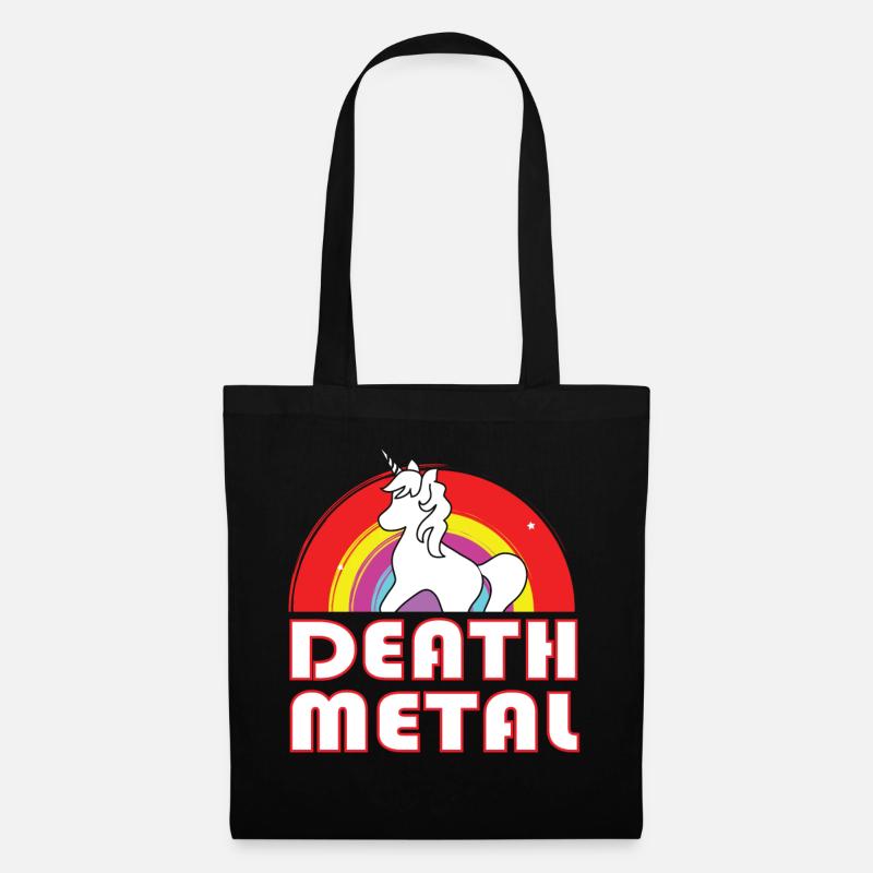 Death Metal Einhörner - Stoffbeutel - Schwarz