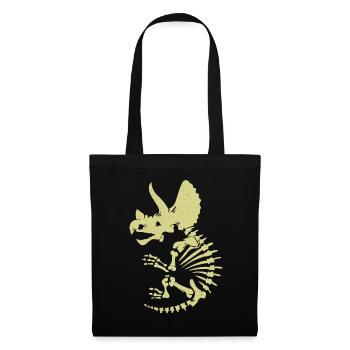 Triceratops - Sac en tissu - noir - Devant