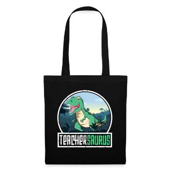 Teachersaurus Don de professeur TRex Dinosaure Saurus - Sac en tissu - noir - Devant