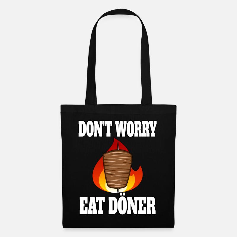 Döner Kebab Kebap - Stoffbeutel - Schwarz