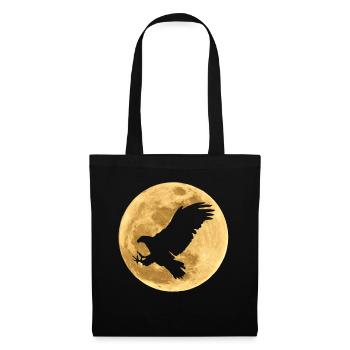 L’aigle dans la lune pleine lune - Sac en tissu - noir - Devant