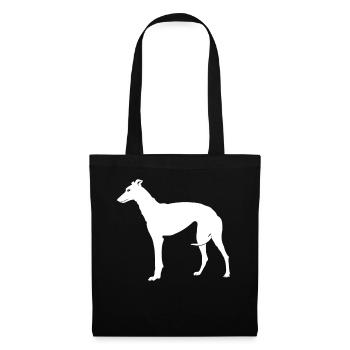Greyhound Windhund - Stoffbeutel - Schwarz - Vorne