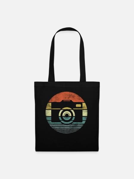 Retro Vintage Photography Camera Design - Tote Bag - black