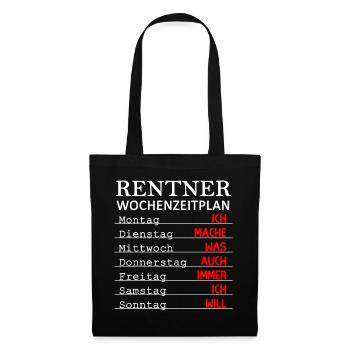 lustiges Pensionierung Geschenk Rentner Ruhestand - Stoffbeutel - Schwarz - Vorne