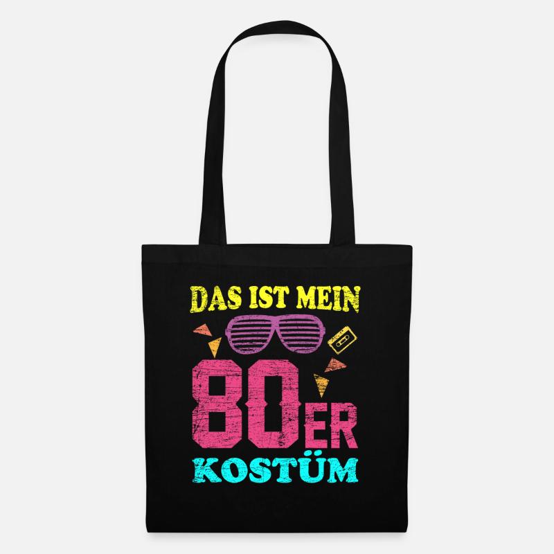 80er Jahre - Stoffbeutel - Schwarz