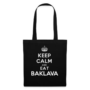 Keep Calm and Eat Baklava Gift - Tote Bag - black - Front