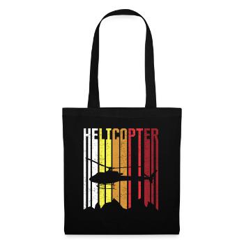 Vintage Helicopter - Tote Bag - black - Front