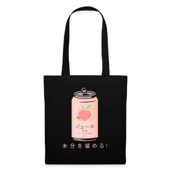 Japan Peach Soft Drink Aesthetic Kawaii Gift - Tote Bag - black - Front